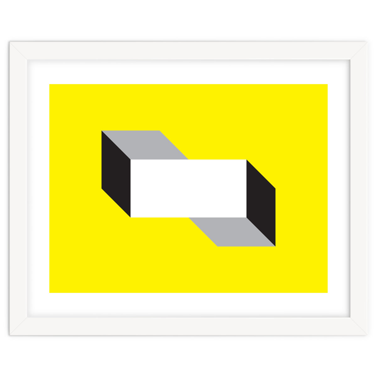 Geometric Shapes No. 50 - yellow, black & grey