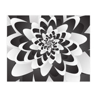 Mono Chrome Flower Spiral   (Print Only)