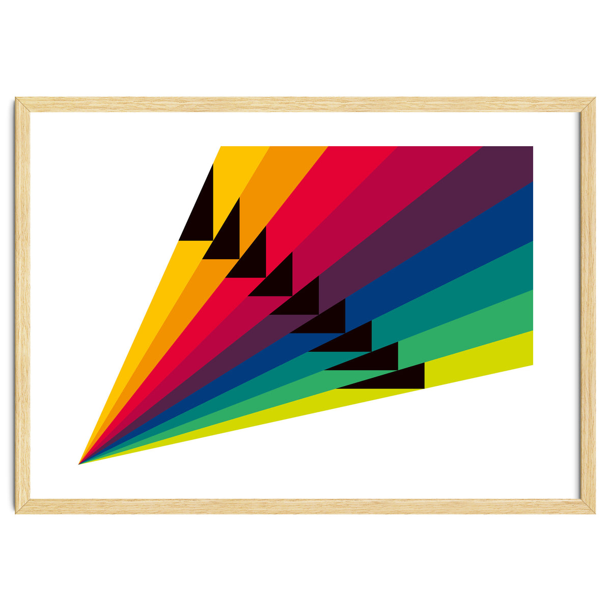 Geometric shapes No. 255 - multi coloured stripes