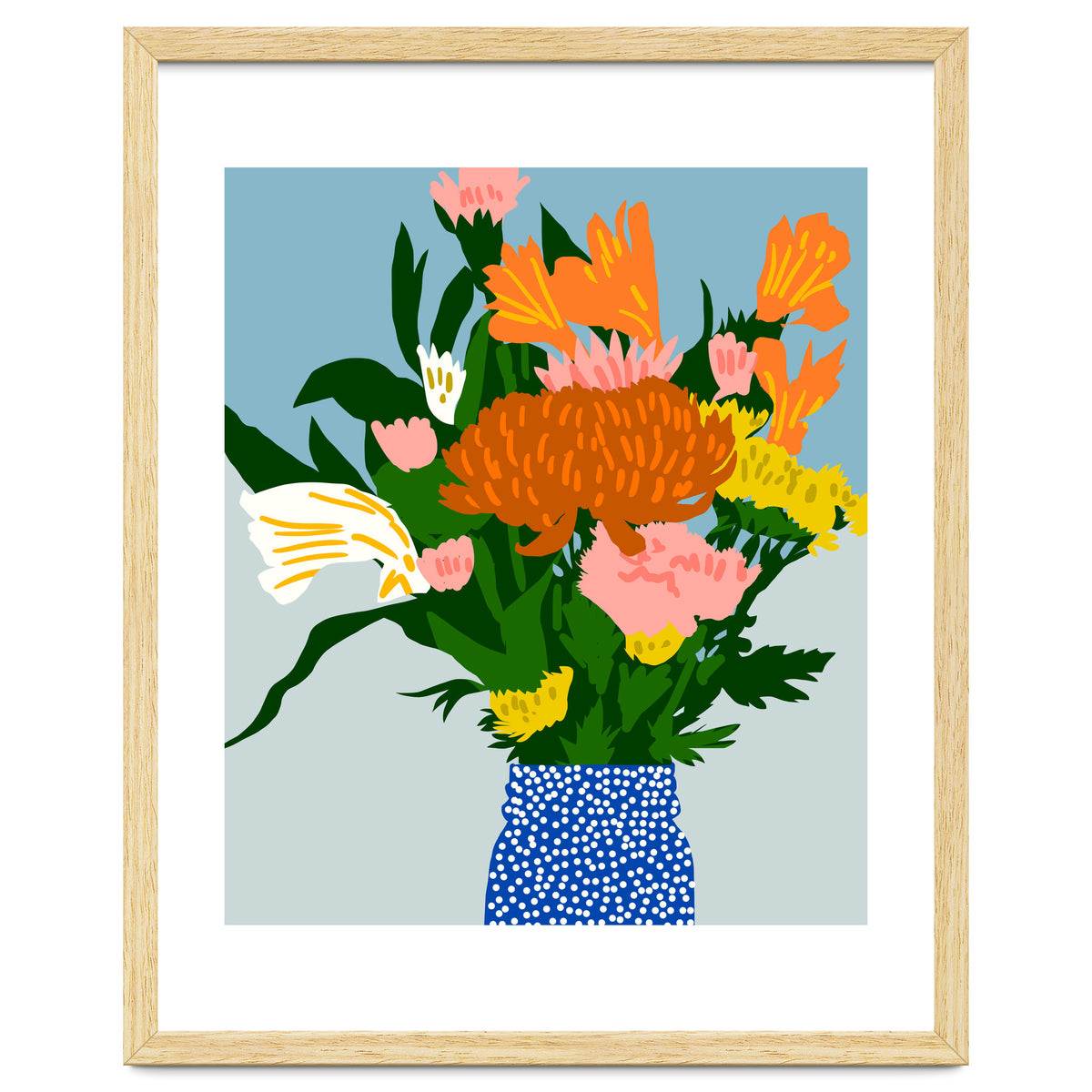 Potted Happiness | Flower Pot Botanical Floral Still Life | Eclectic Plants Modern Bohemian Décor