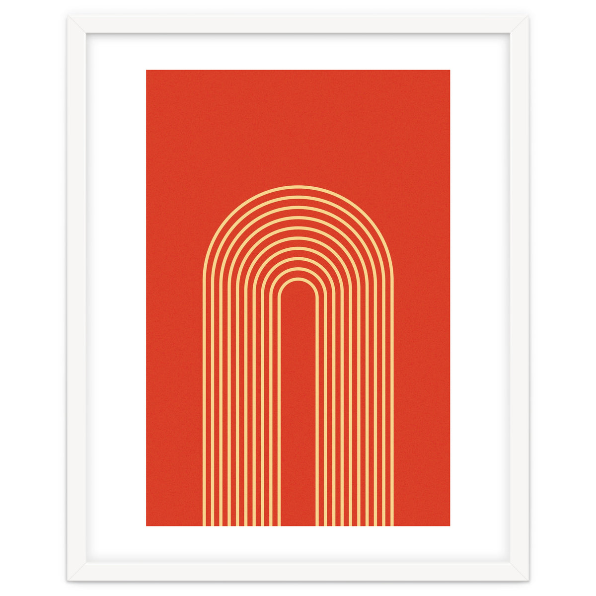 Rainbow Lines Mid Century Geometric Art