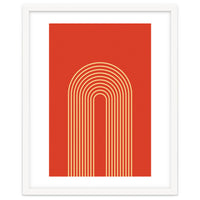 Rainbow Lines Mid Century Geometric Art