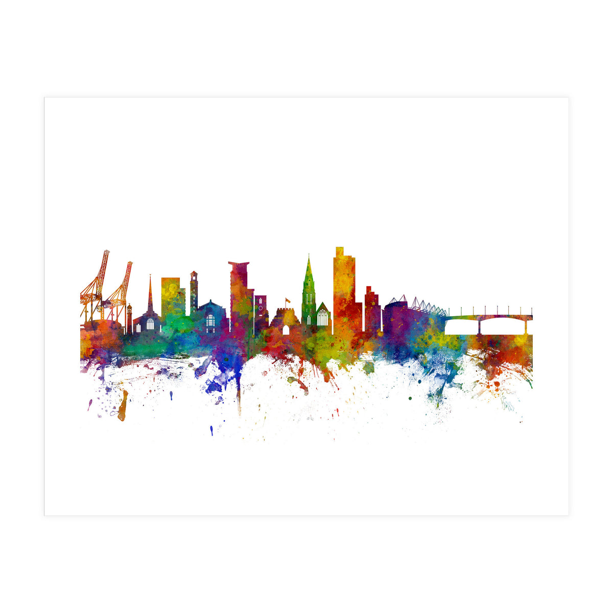 Southampton England Skyline (Print Only)