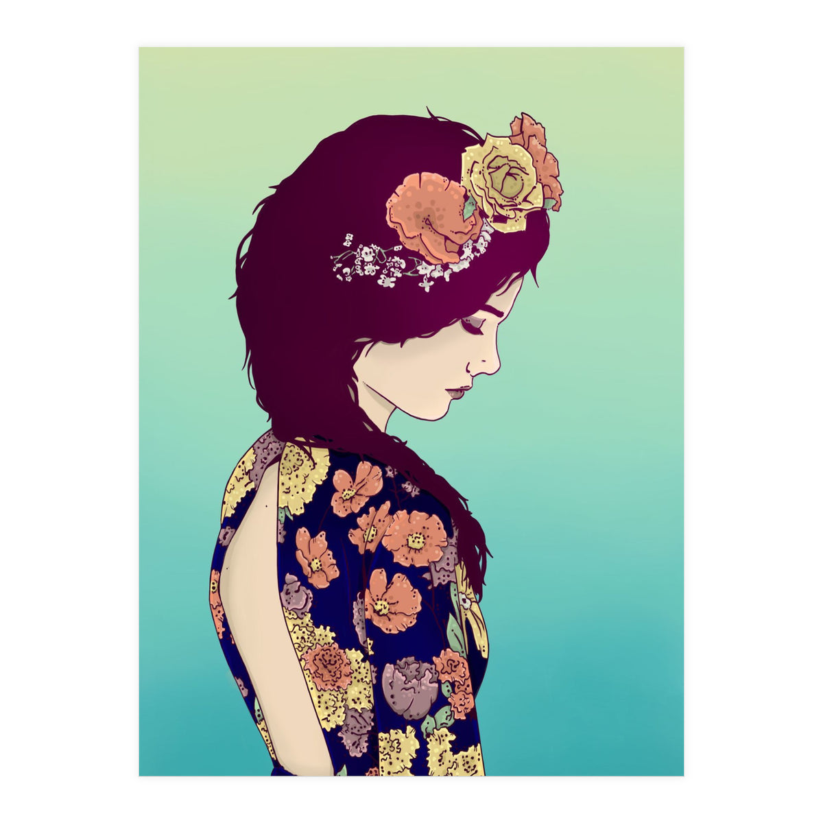 Yellow Garden Lady (Print Only)