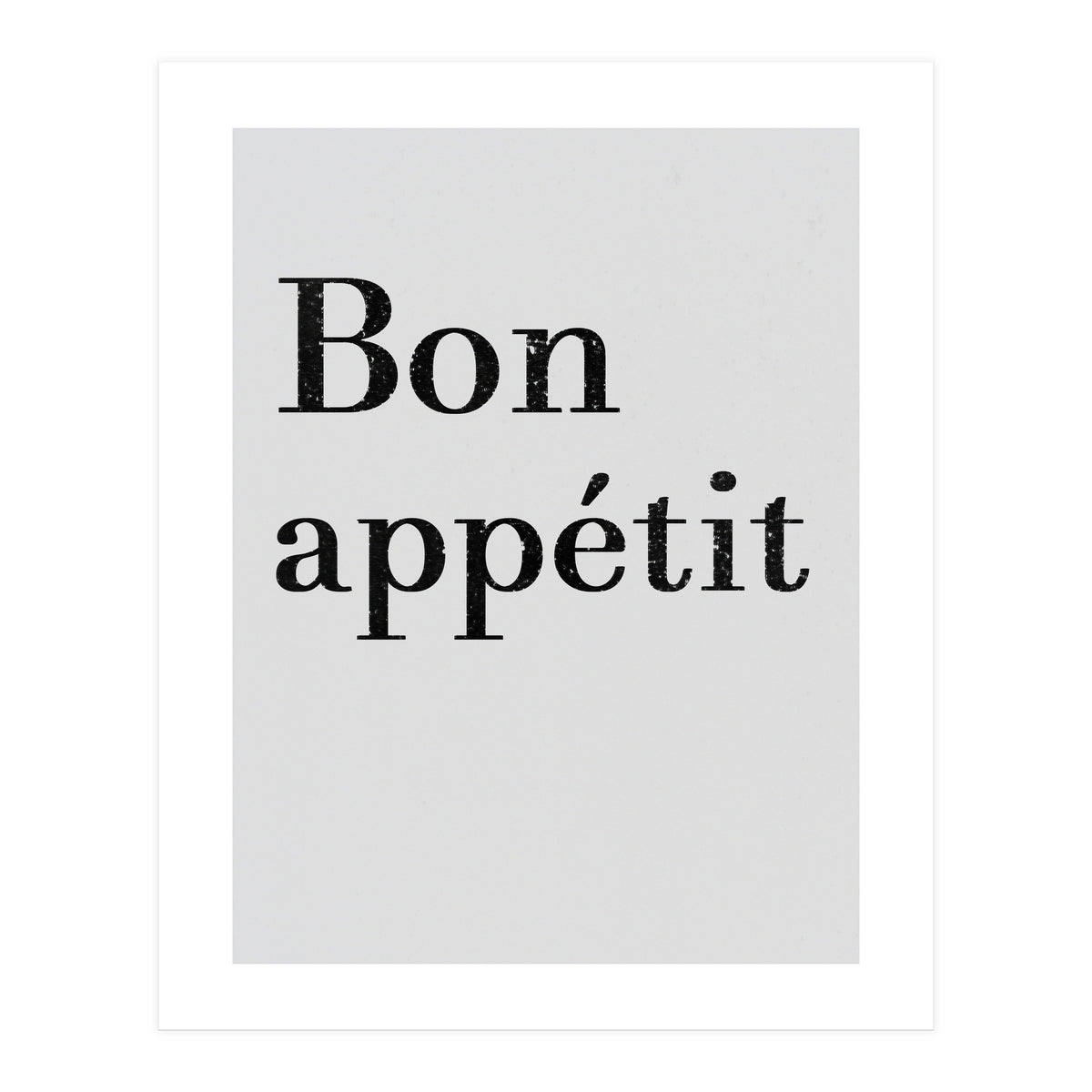 Bon Appétit, Grey (Print Only)