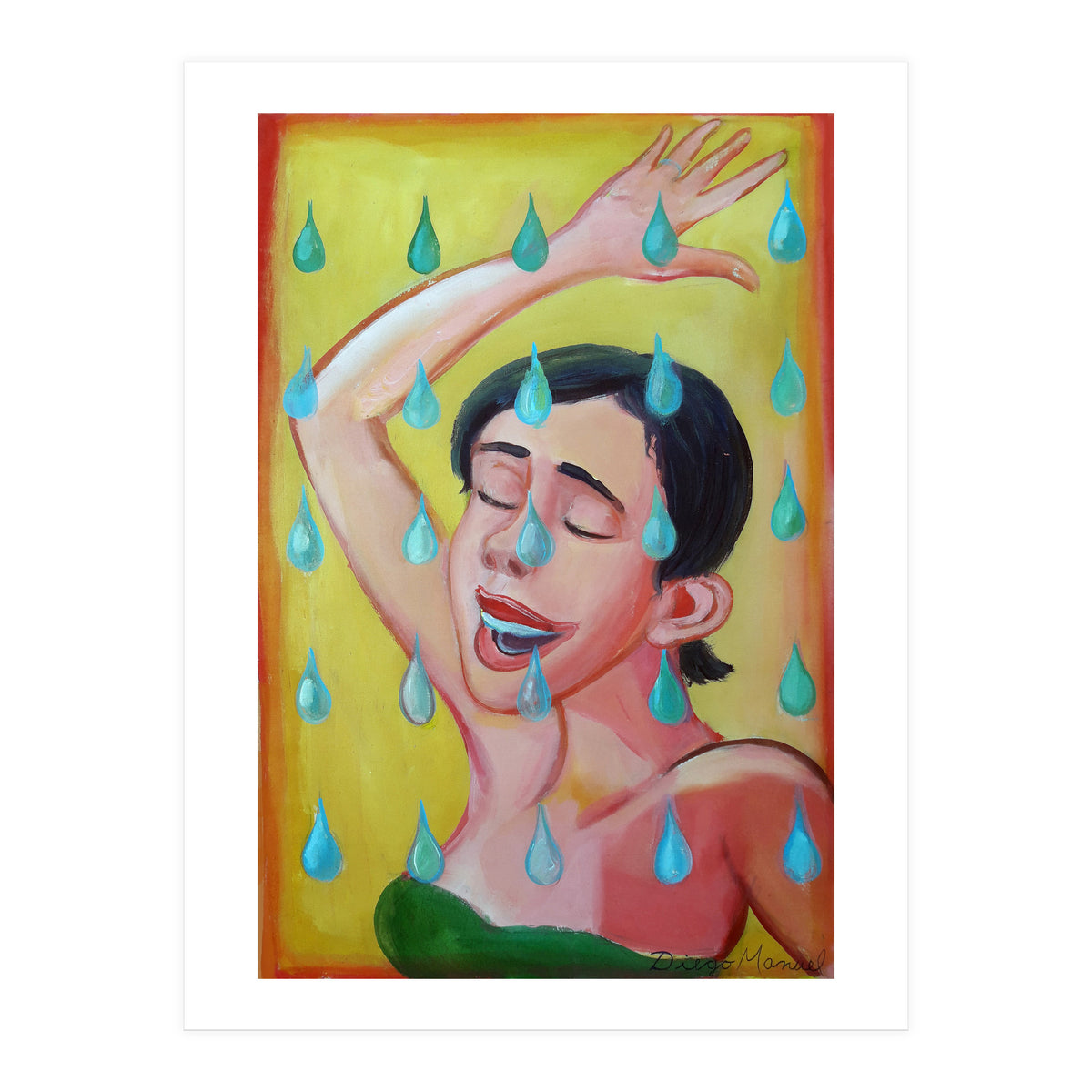 Chica Bajo La Lluvia (Print Only)