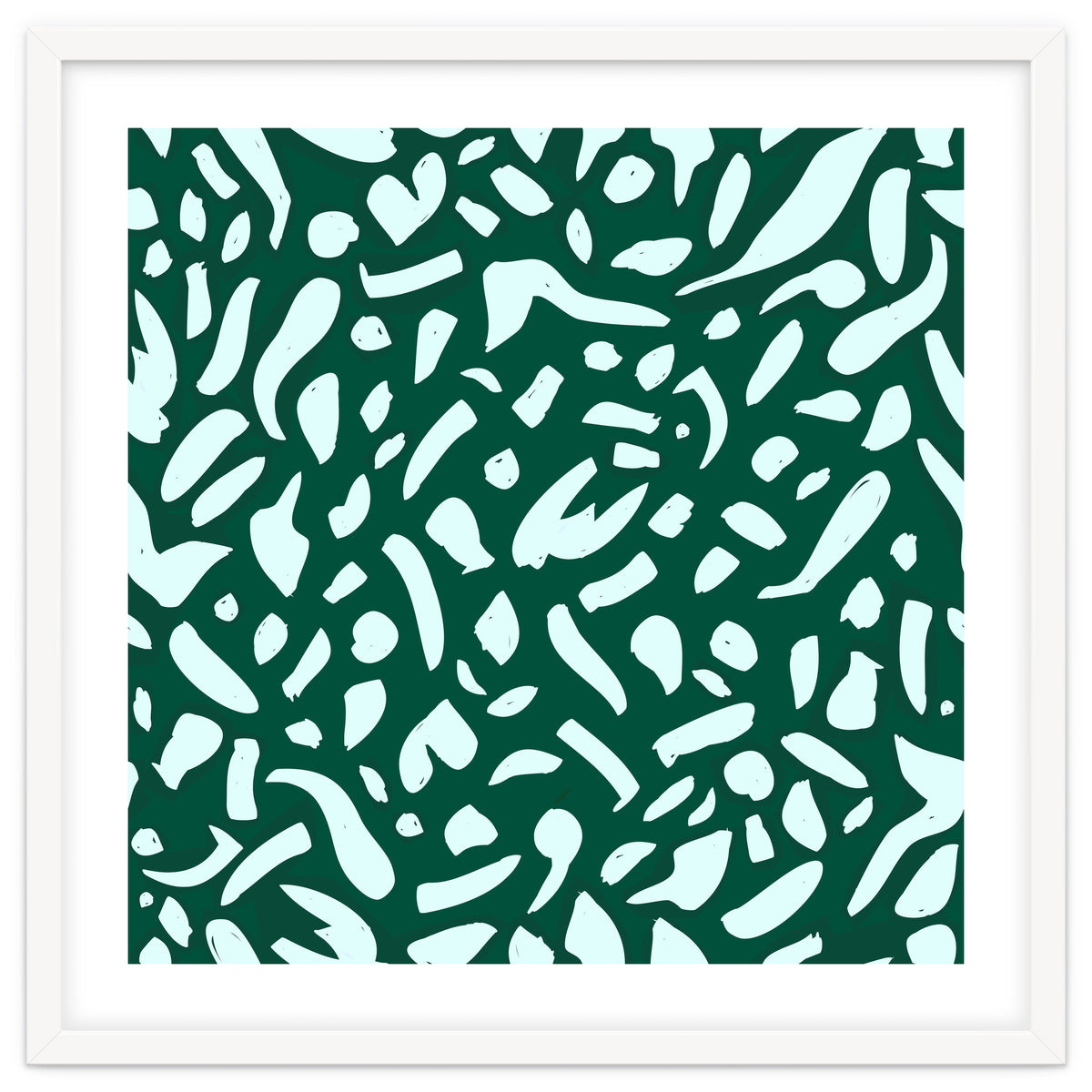 Deep Emrald | Green Terrazzo Pattern | Fun Funky Eclectic Modern Boho Painting