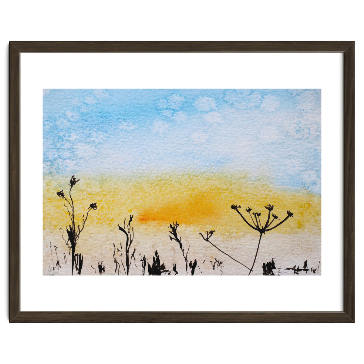 Winter sunrise || watercolor