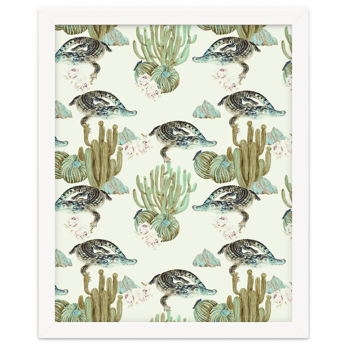 Crocodile pattern on the cactus