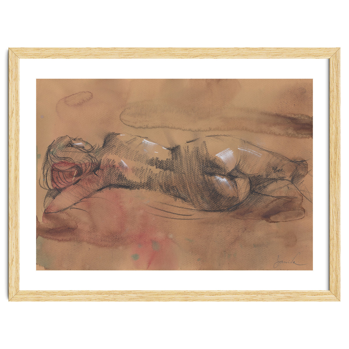 Feminine body drawing of a woman