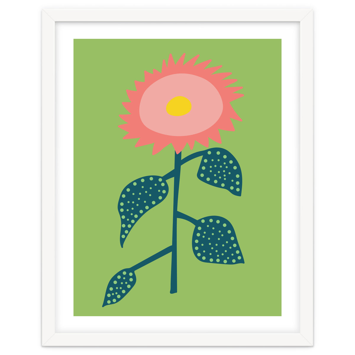 Abstract Sunflower Art