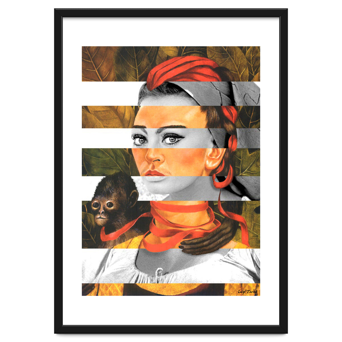 Frida Kahlo's Self Portrait with Monkey & Sophia Loren