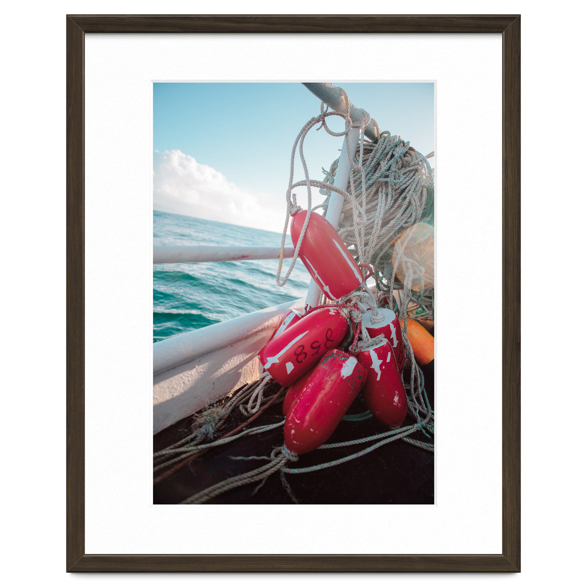 Buoys on a fishing boat
