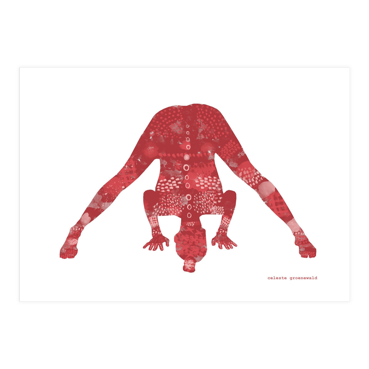 Prasarita Padottanasana in Red (Print Only)