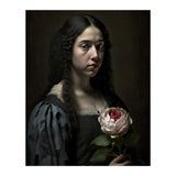 Sad Young Woman Moody Vintage Dark Painting  (Print Only) thumbnail