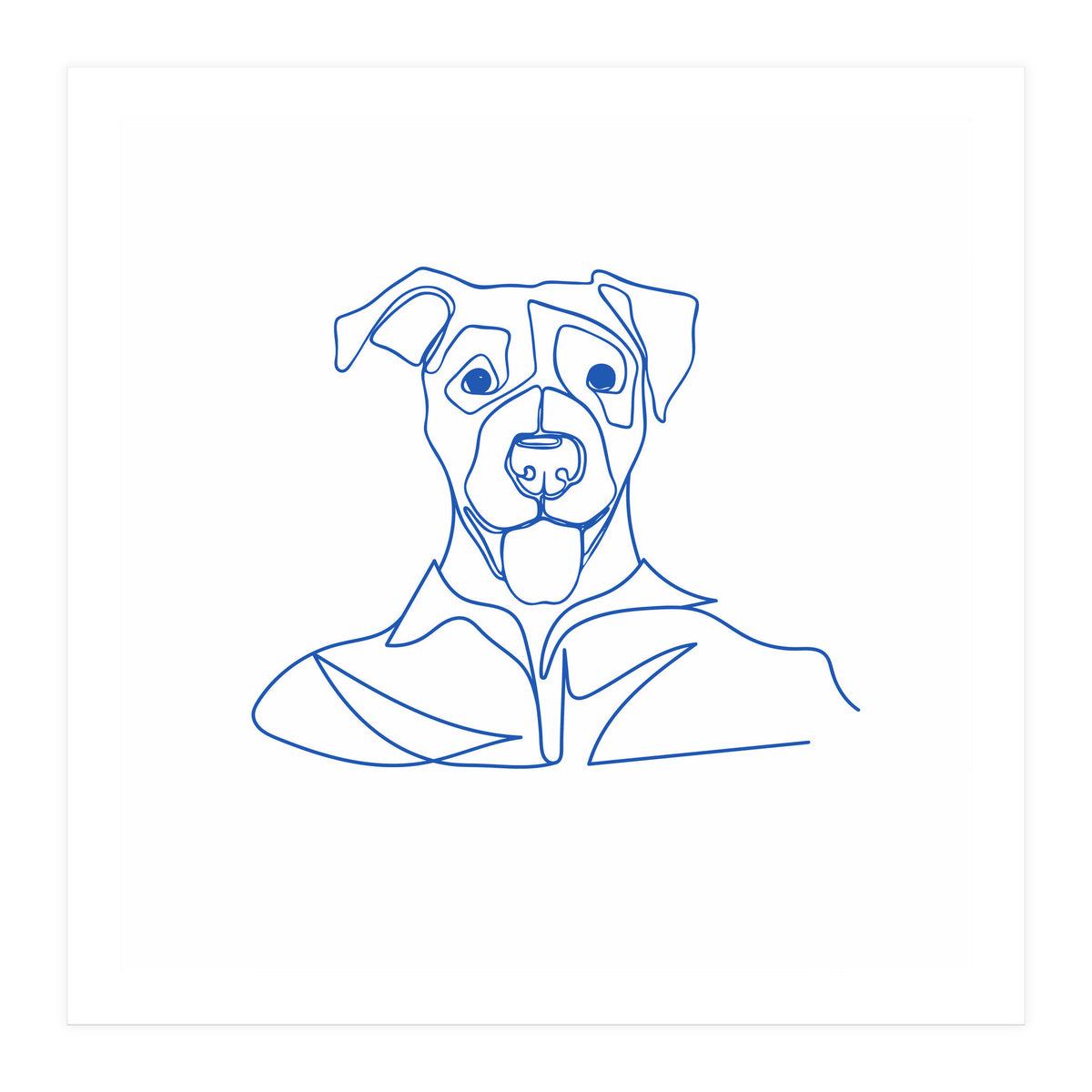 One Line Art Dog  (Print Only)