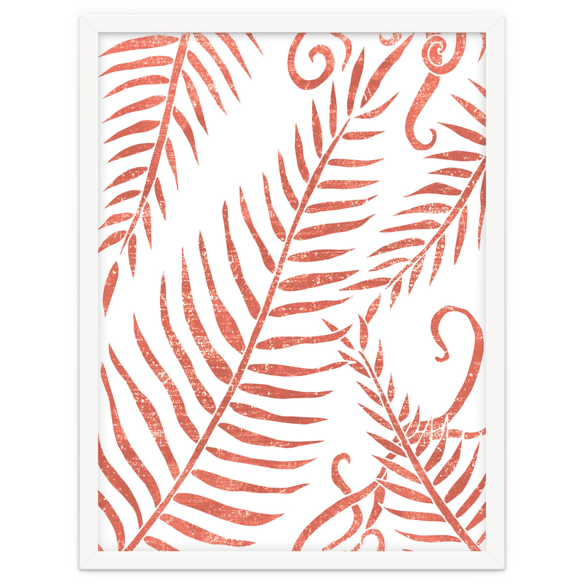 Abstract Terracotta Leaves 2 - Burnt Orange