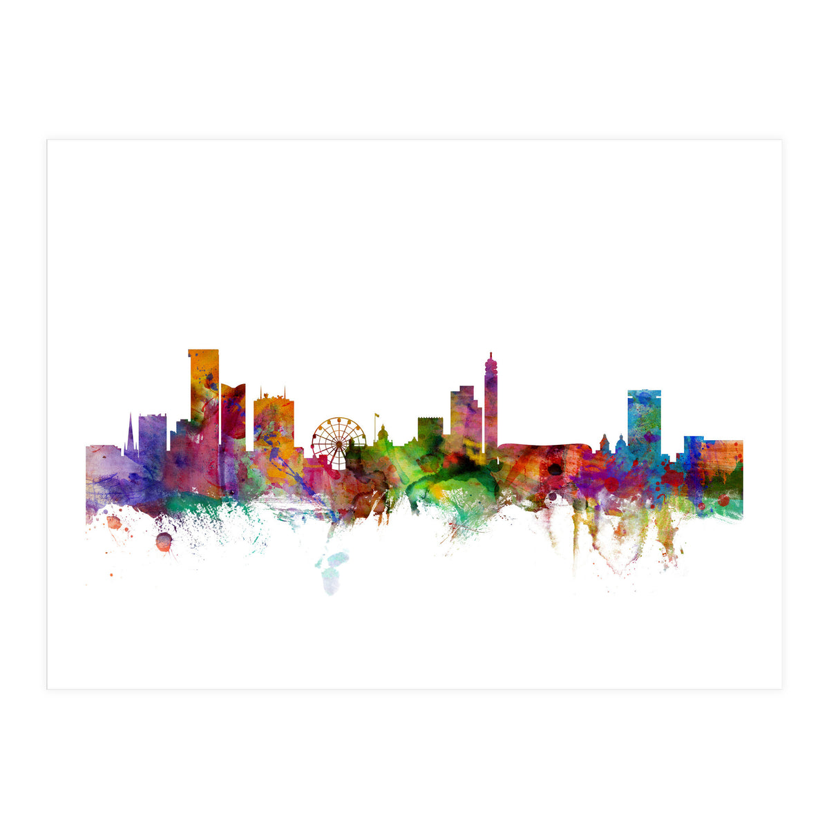 Birmingham England Skyline (Print Only)