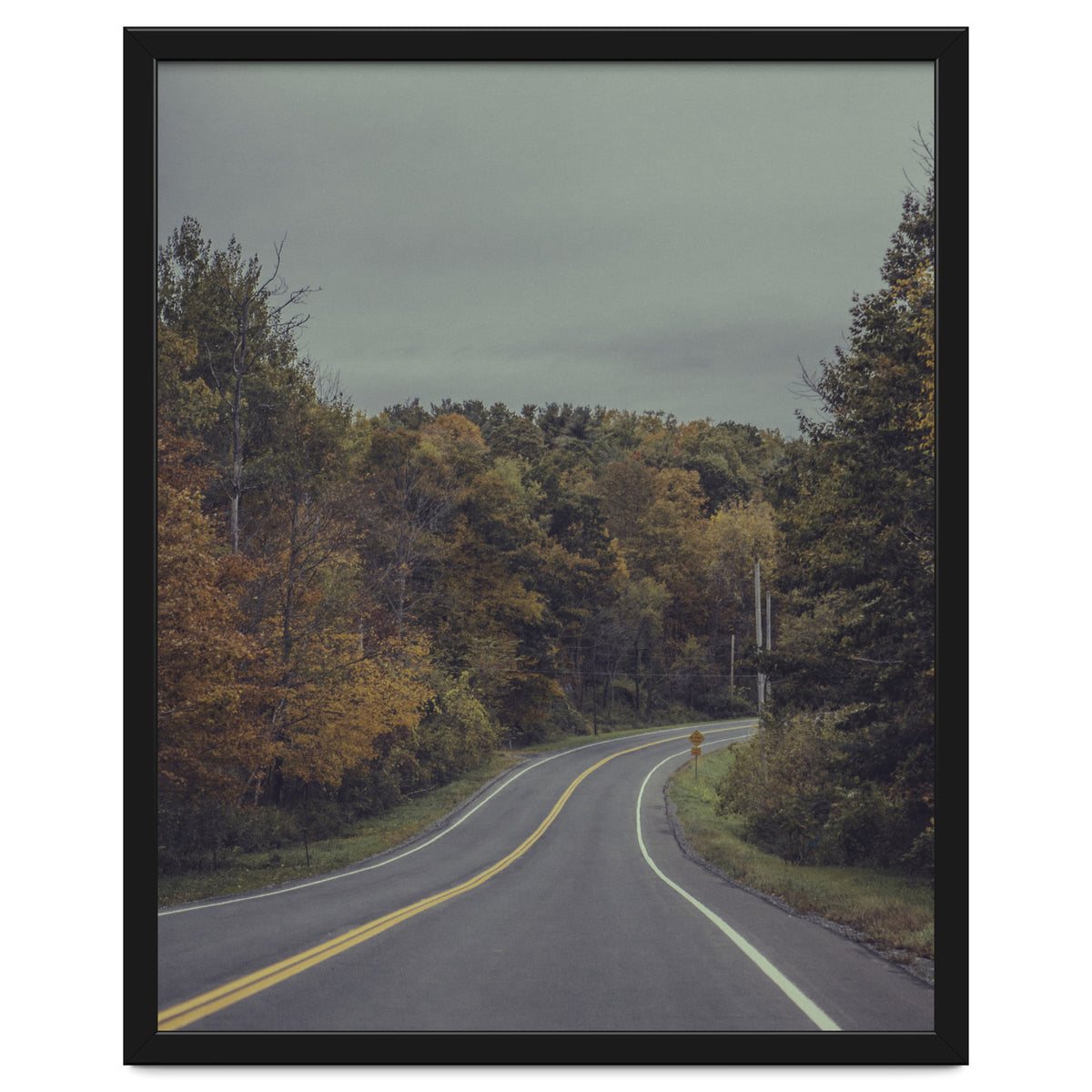 Fall Road in Upstate New York