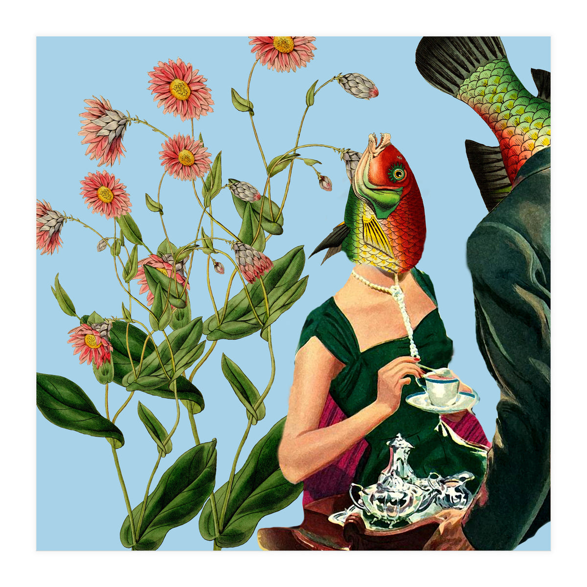 Fish Soul Mate Blue (Print Only)