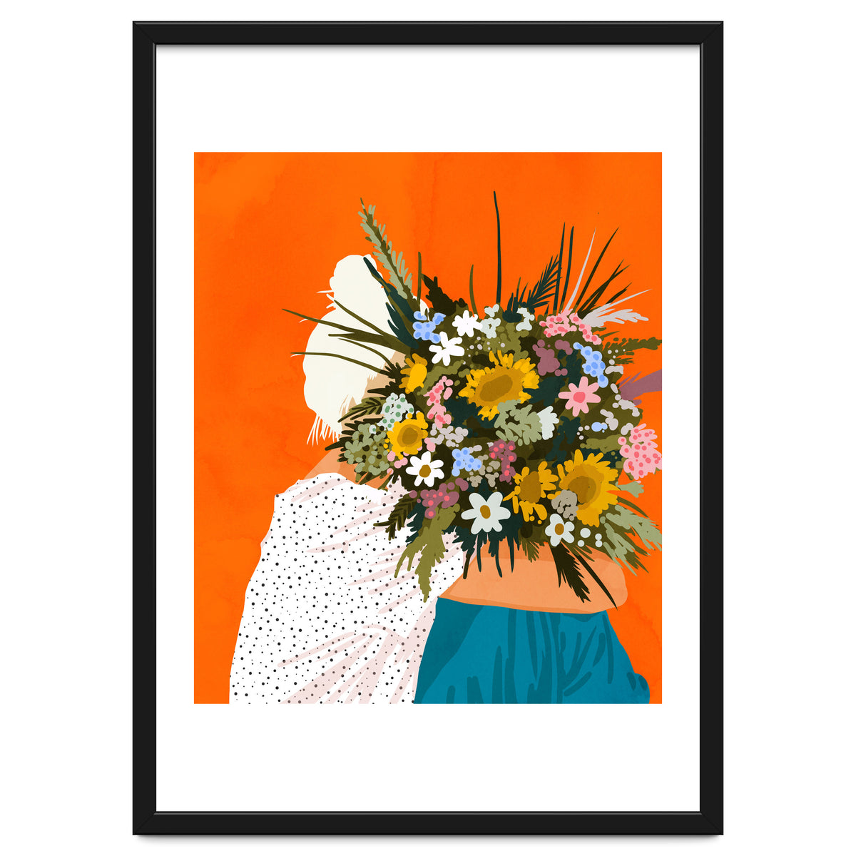 Happiness Is To Hold Flowers In Both Hands