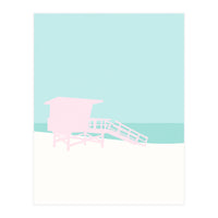 Minimal Lifeguard Tower - Turquoise Coast (Print Only)