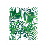 Palm Paradise, Tropical Leaves, Beachy Watercolor Painting, Minimal Nature Botanical Illustration (Print Only) thumbnail