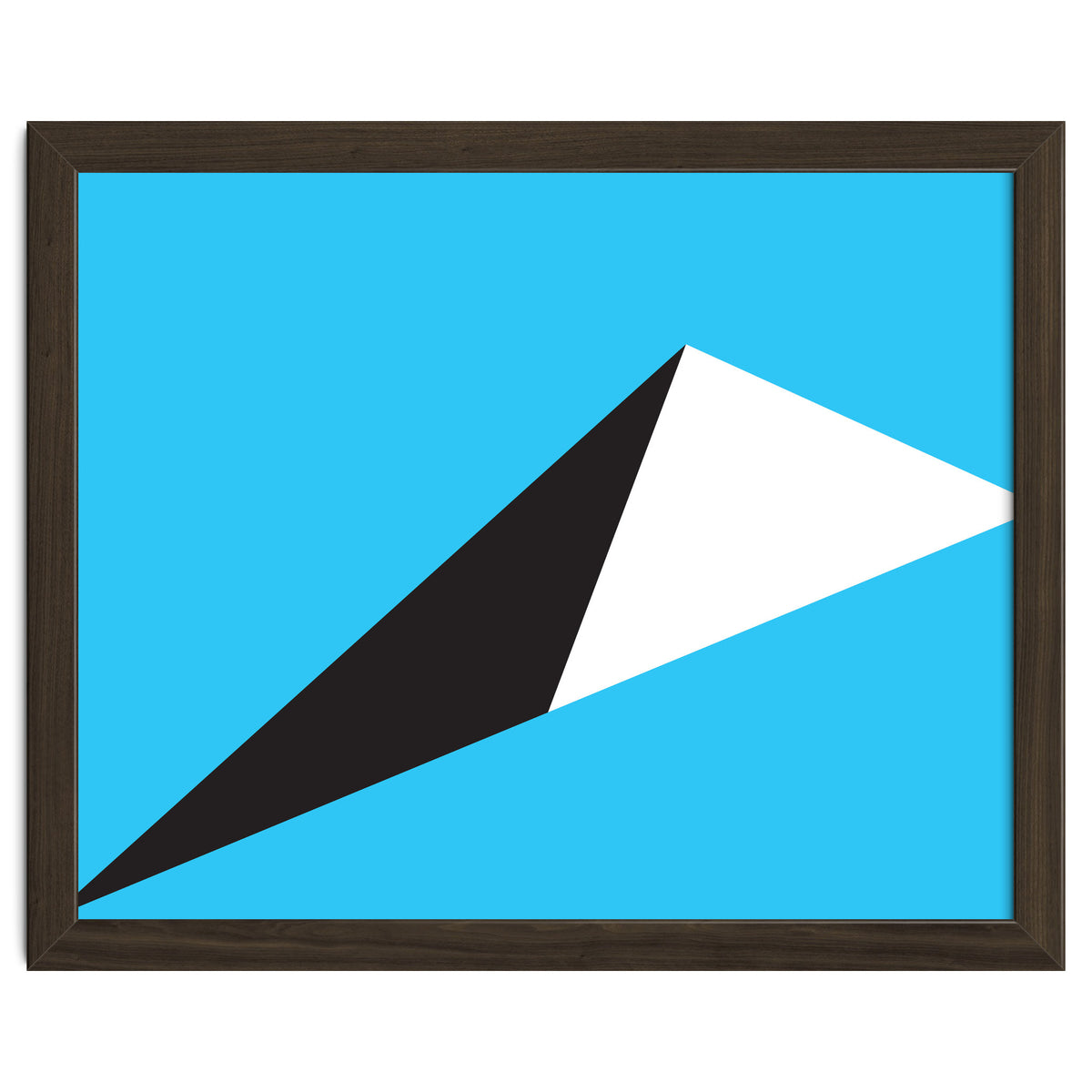 Geometric Shapes No. 70 - sky blue & black