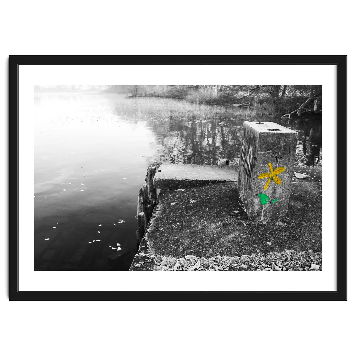 Frozen Ground Yellow Flower Street Art