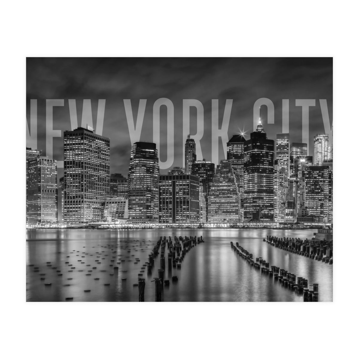 NEW YORK CITY Skyline | Monochrome (Print Only)