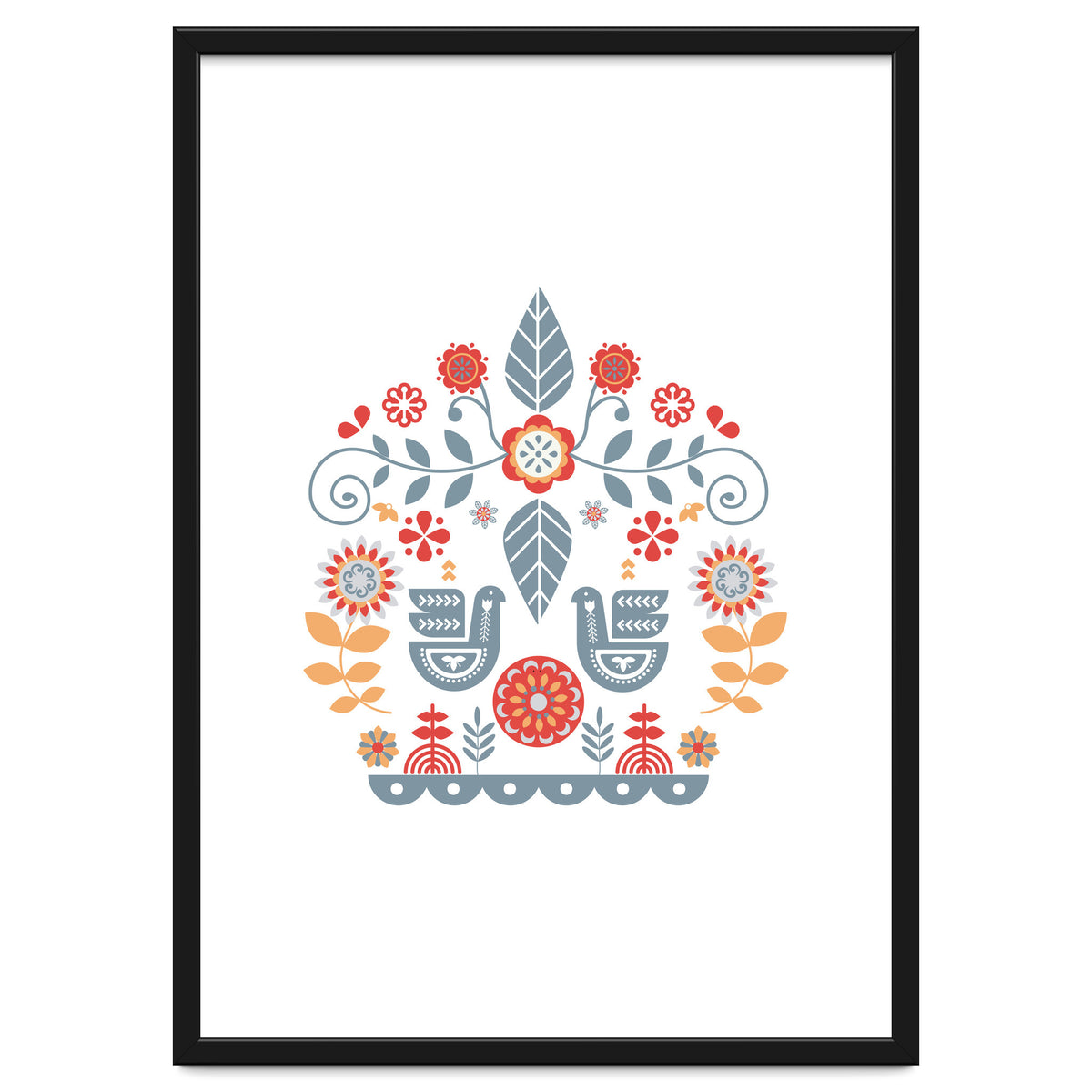Scandinavian Folk Art Pattern