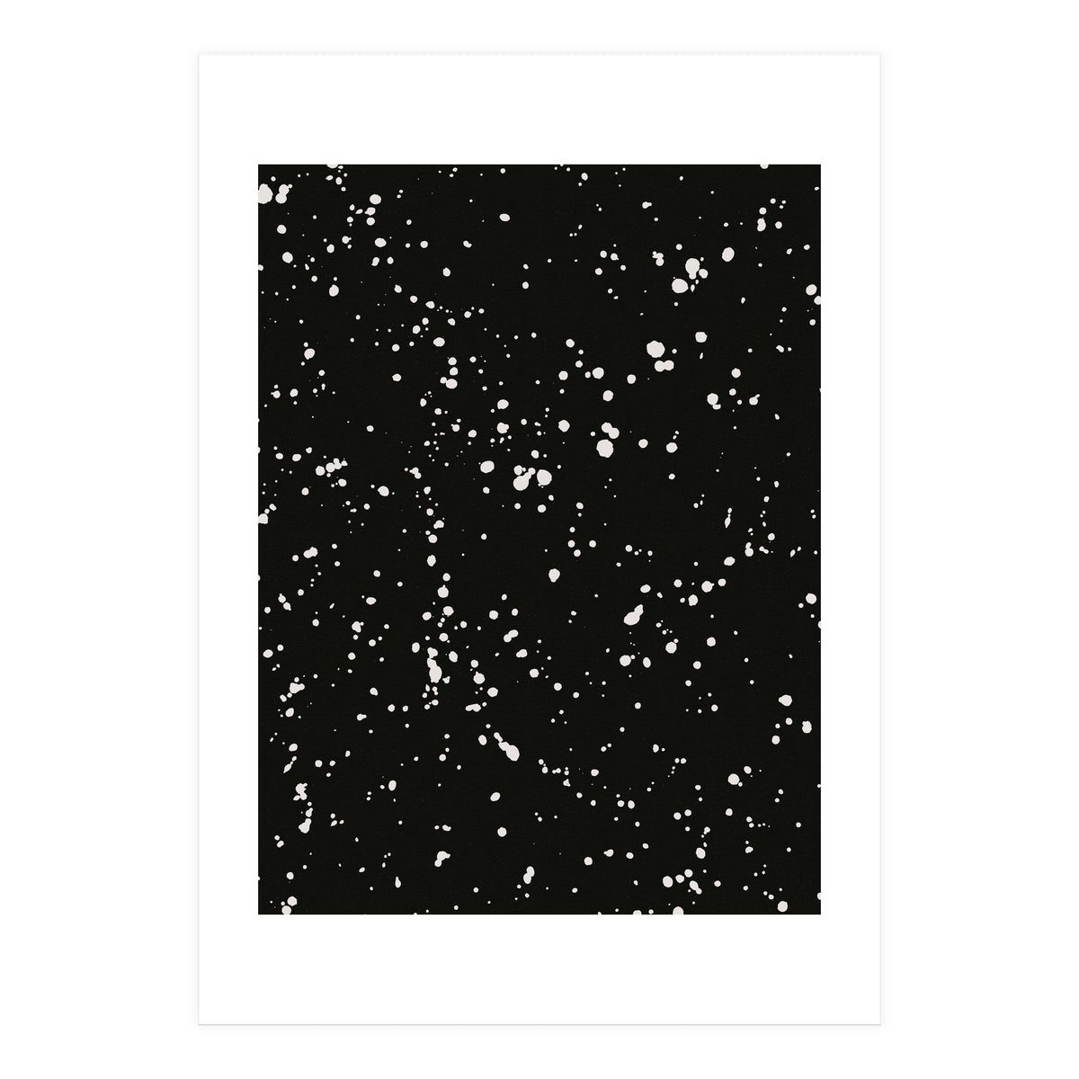Paint Splatter on Black Background (Print Only)