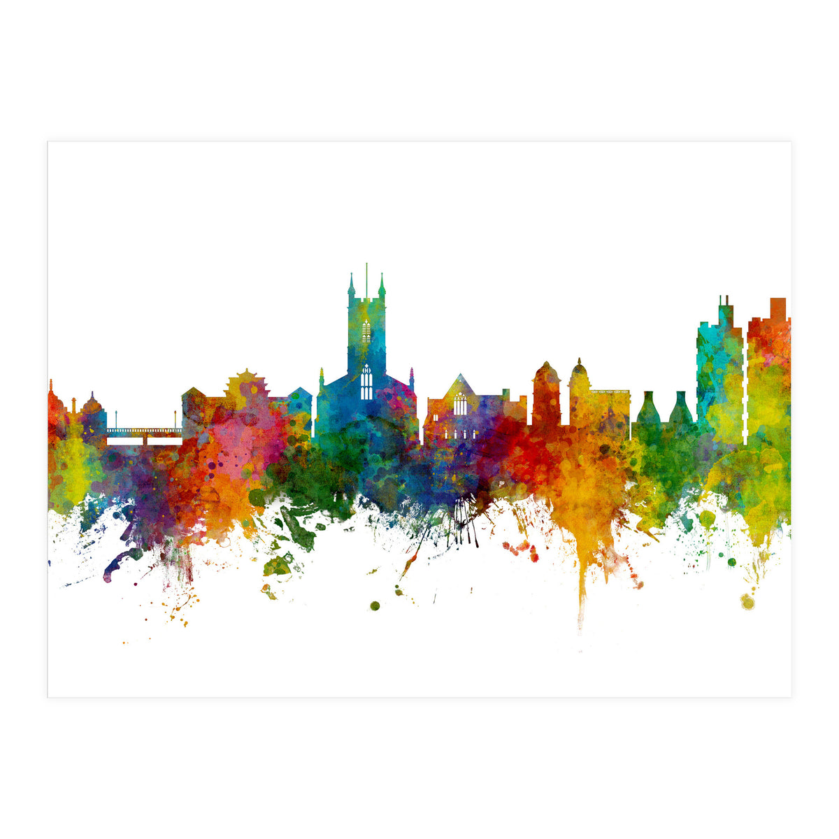 Stoke-on-Trent England Skyline (Print Only)