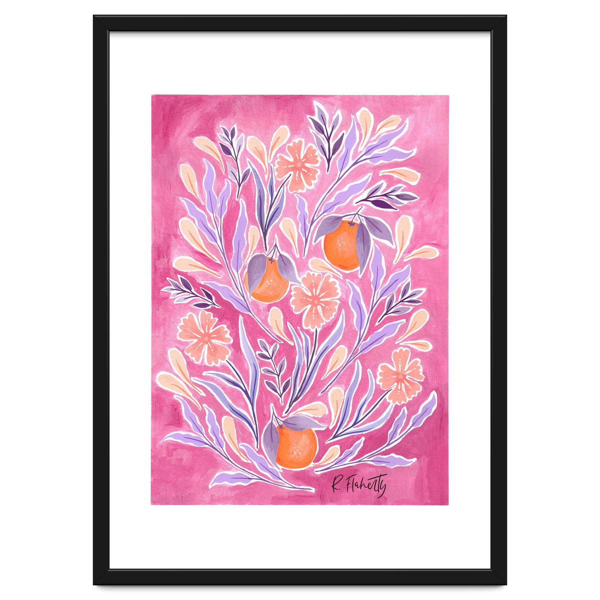 Wild Orange Floral | Pink & Purple