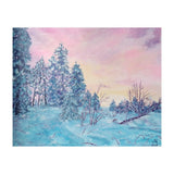 Pink sunrise in the winter forest (Print Only) thumbnail