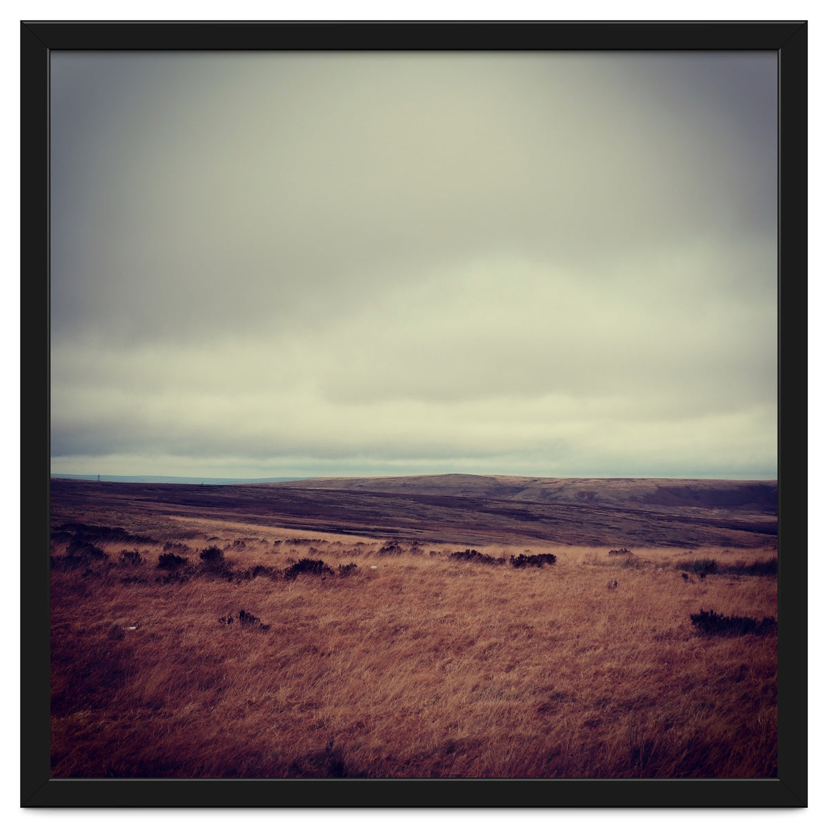 Bleak winter landscape of Saddleworth Moor
