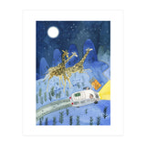 Giraffes In Moonlight  (Print Only) thumbnail