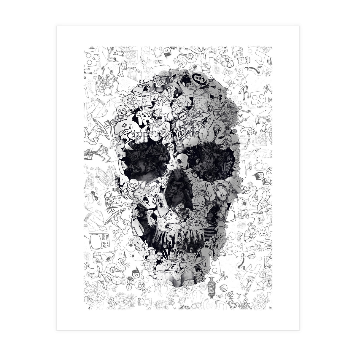 Doodle Skull (Print Only)