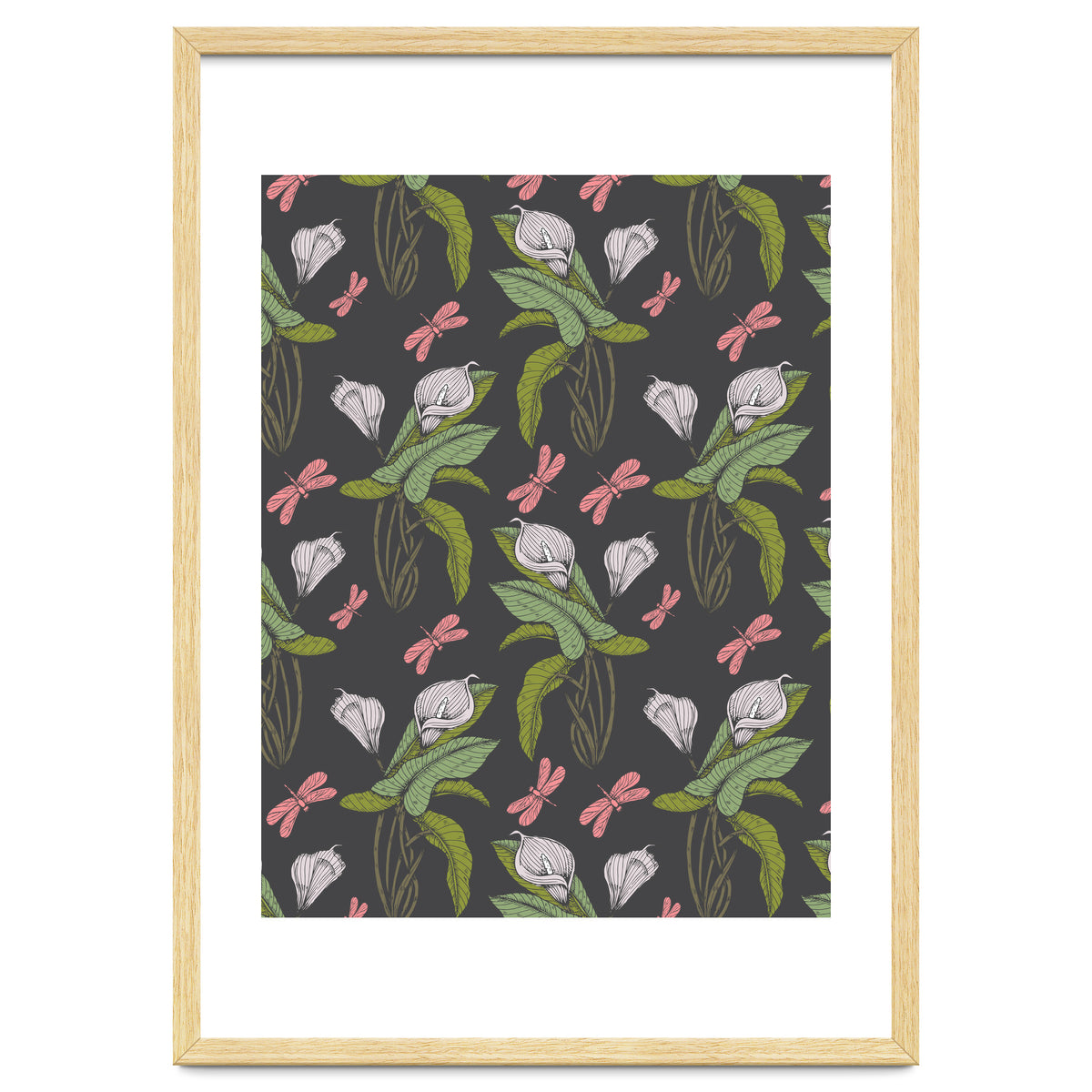 Hand drawn floral dark - 03