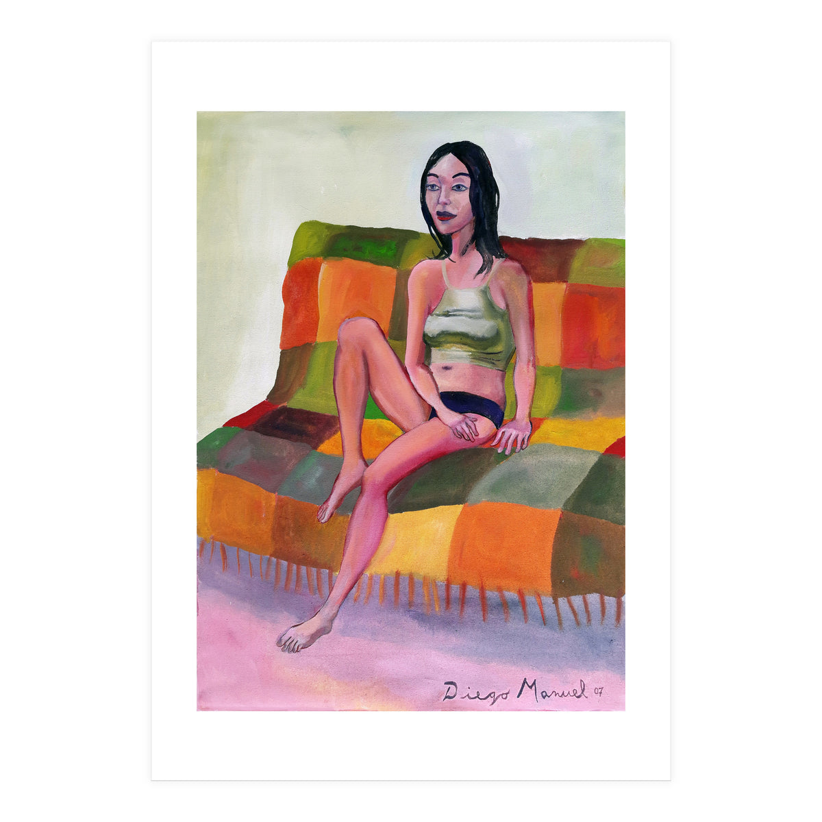 Chica En El Futon (Print Only)