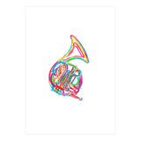 Watercolor French Horn (Print Only) thumbnail