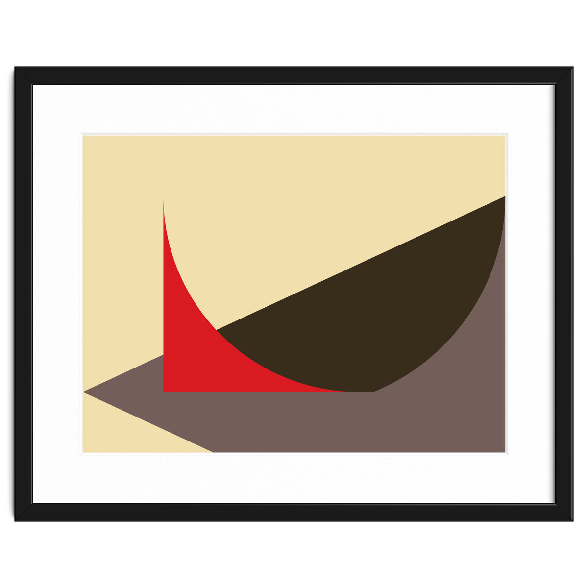 Geometric Shapes No. 6 - brown, beige & red