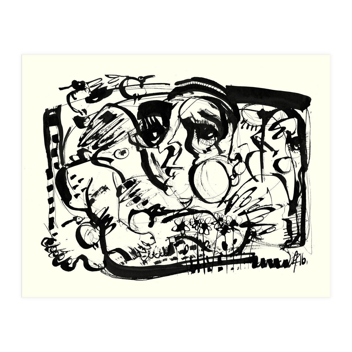 Birds and Flowers (Print Only)