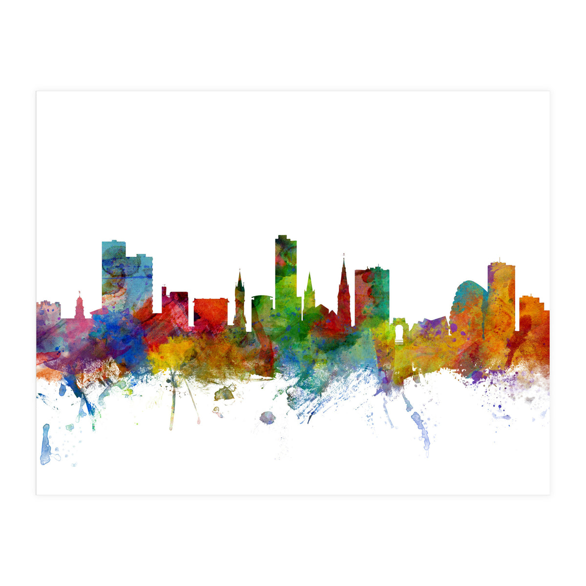 Leicester England Skyline (Print Only)