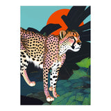 The Cheetah, Tropical Jungle Animals, Mystery Wild Cat, Wildlife Forest Vintage Nature Painting (Print Only) thumbnail
