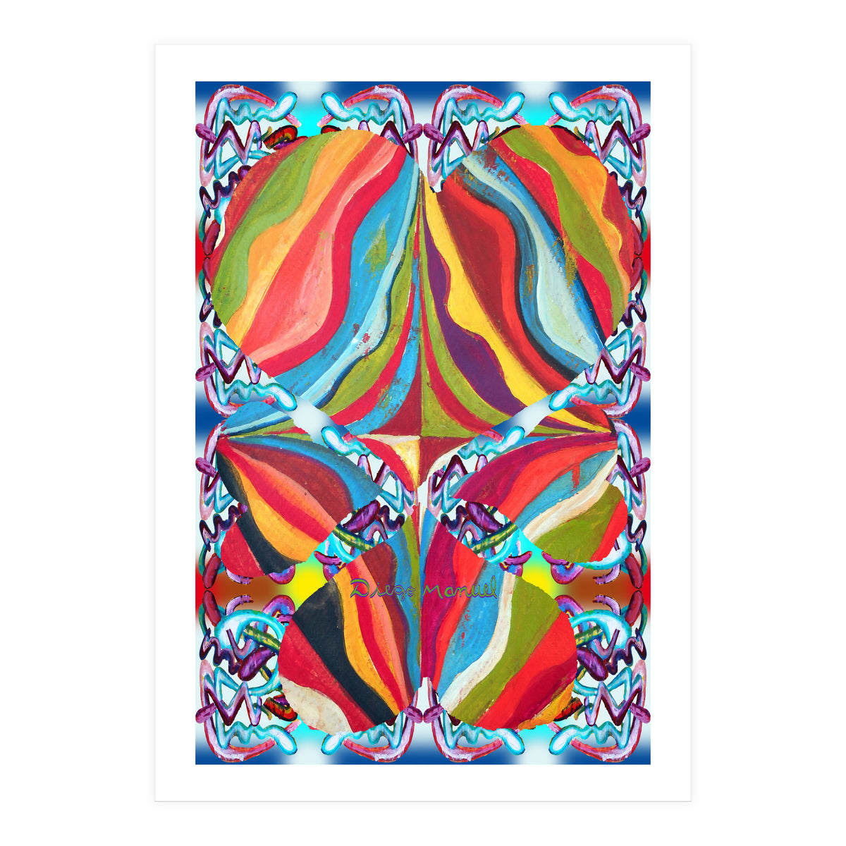 4 Corazones Tapiz 2 (Print Only)