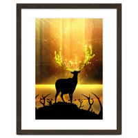 Greenery Deer Golden Sun