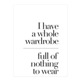A WARDROBE FULL OF NOTHING (Print Only) thumbnail