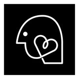 Head Heart_Black (Print Only) thumbnail