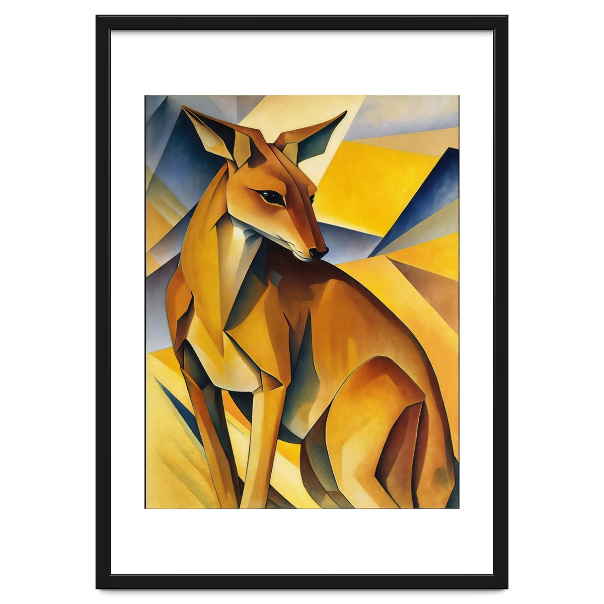 Kangaroo Abstract Oil Painting